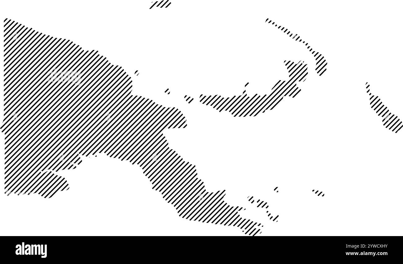Conception d'illustration d'icône de carte Papouasie-Nouvelle-Guinée Illustration de Vecteur