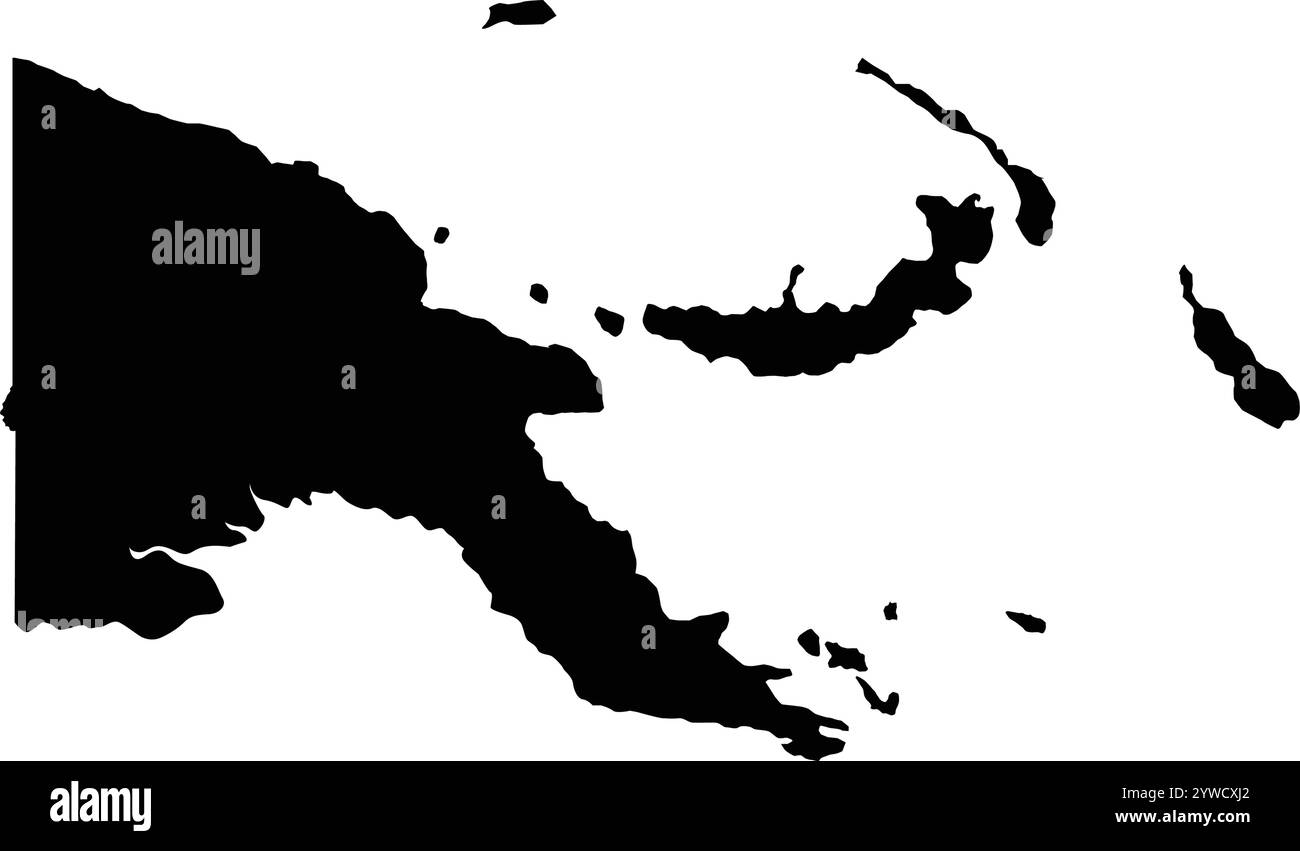 Conception d'illustration d'icône de carte Papouasie-Nouvelle-Guinée Illustration de Vecteur