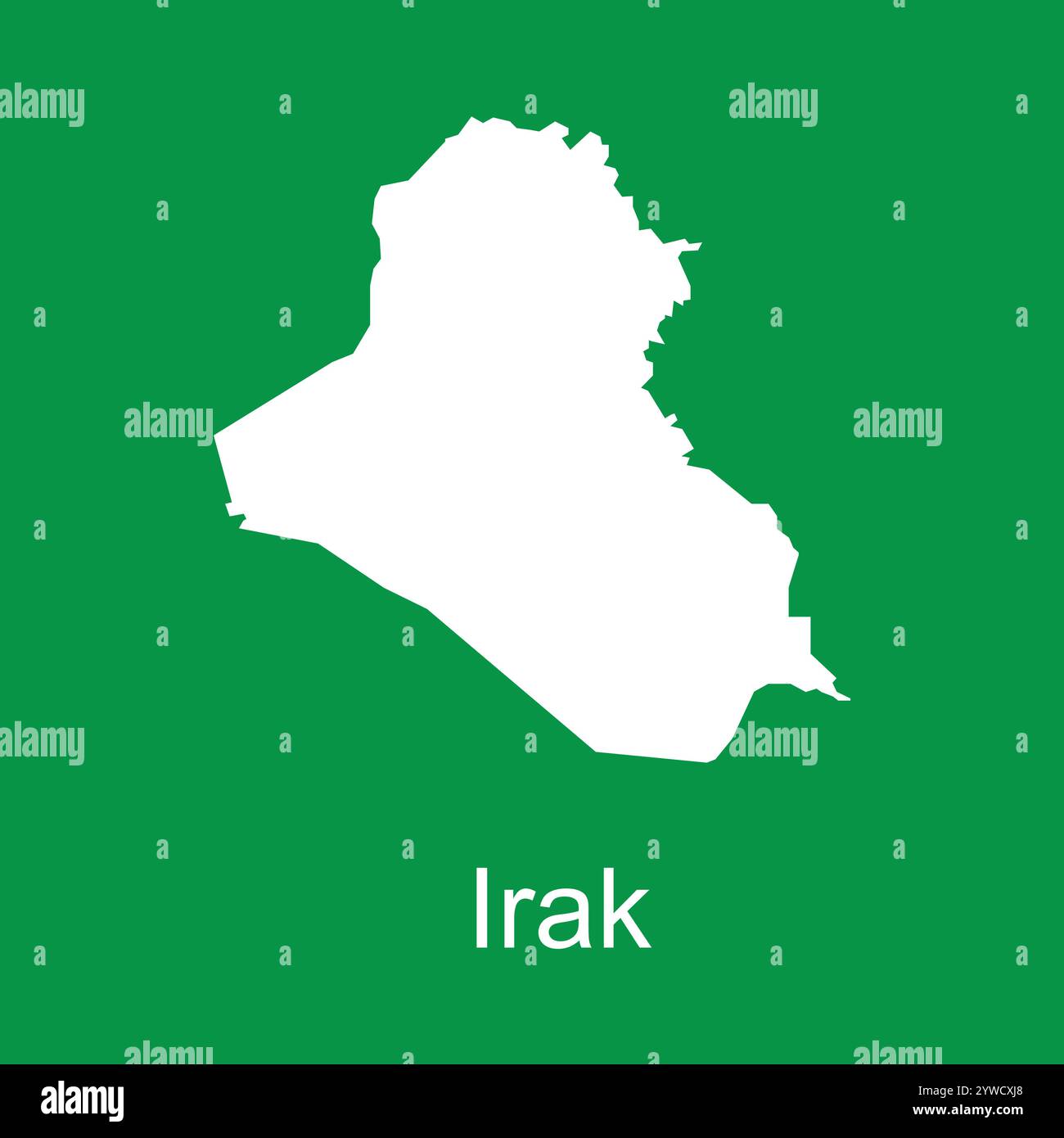 Conception d'illustration d'icône de carte d'Irak Illustration de Vecteur