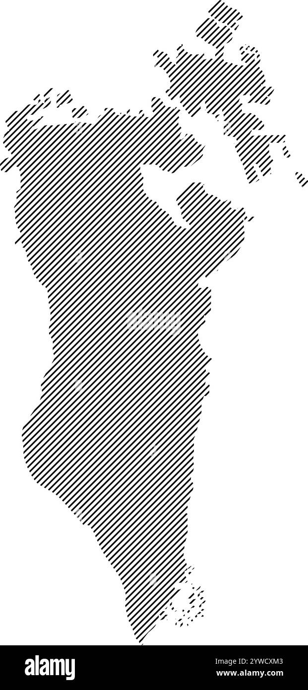Conception d'illustration d'icône de carte de Bahreïn Illustration de Vecteur