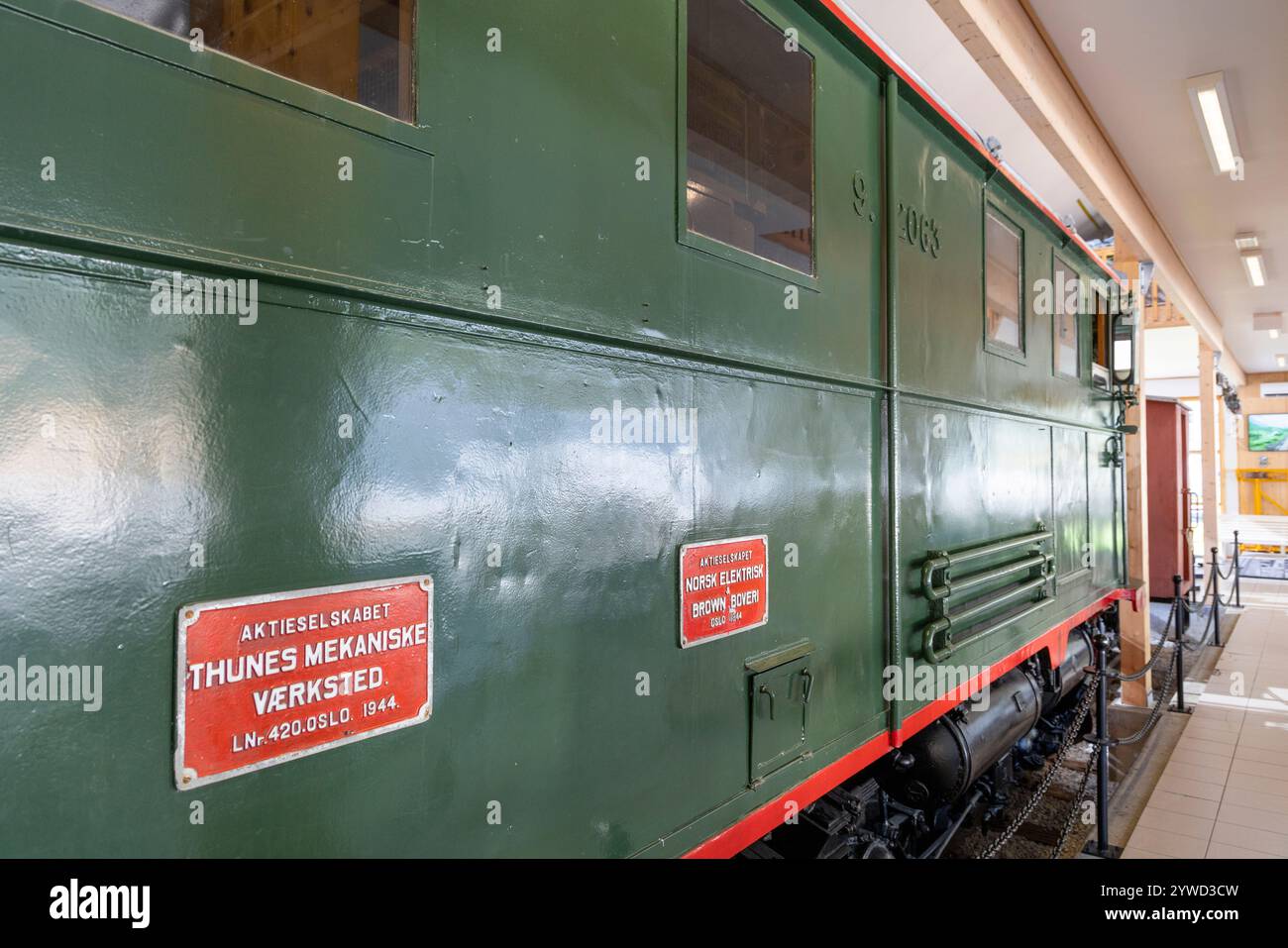 FLAM, Musée ferroviaire de Norvège à Flam dédié à l'histoire de la construction de la ligne ferroviaire de Flam, Norvège, Europe, 2024 Banque D'Images