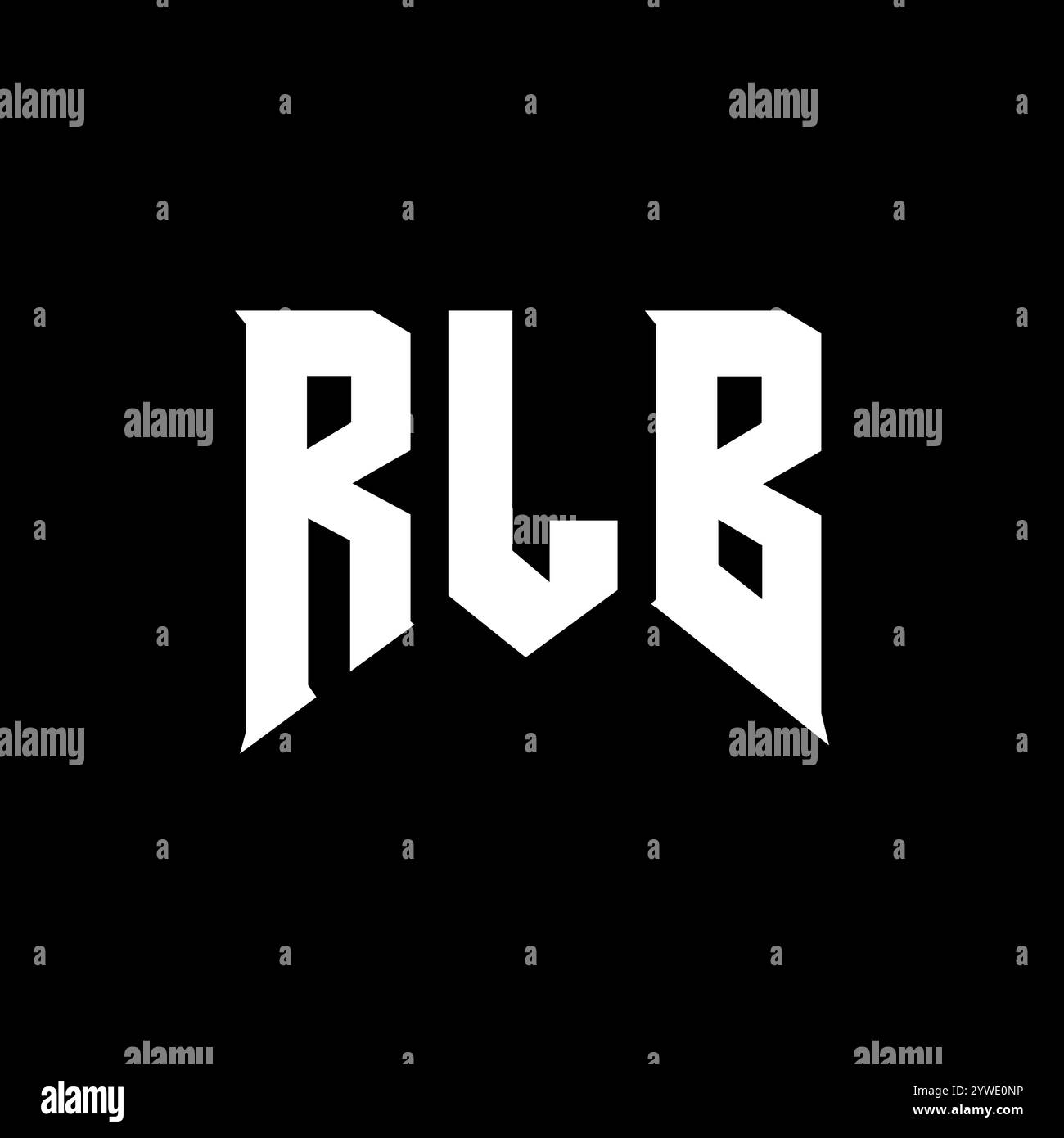 Conception de logo de lettre RLB pour la société de technologie. Combinaison de couleurs noir et blanc de conception de logo RLB. Logo RLB, vecteur RLB, conception RLB, icône RLB, alph RLB Illustration de Vecteur