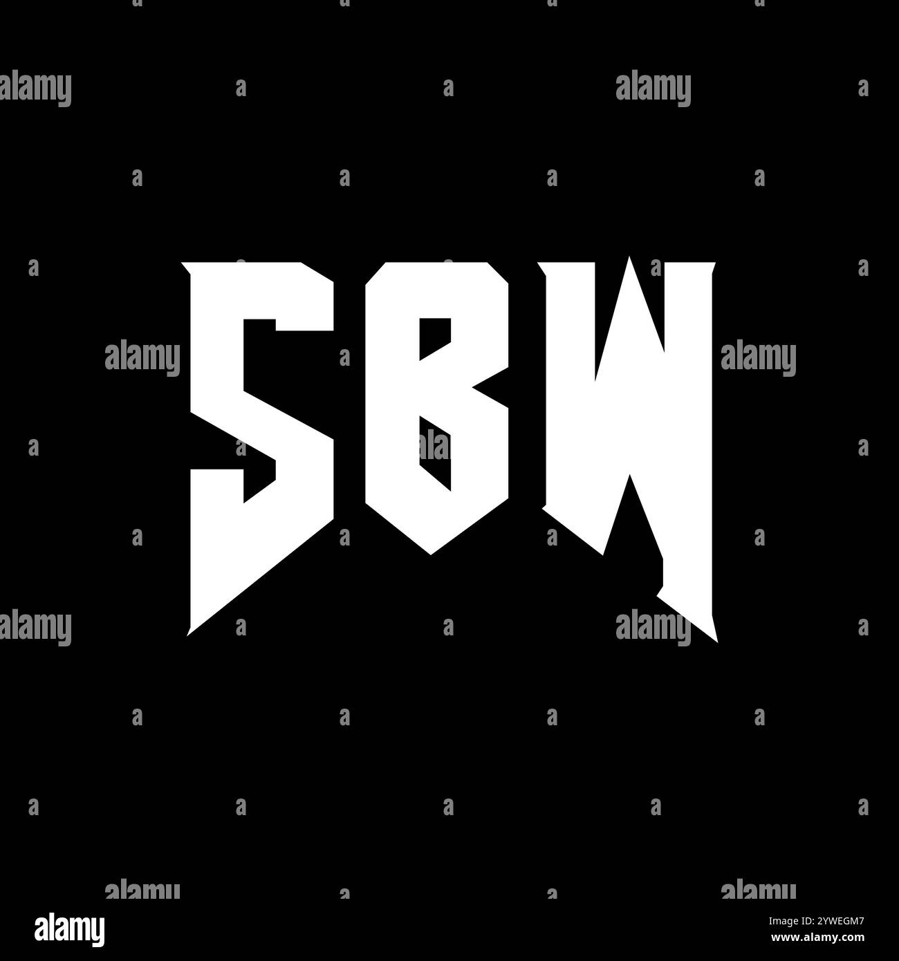 Conception de logo de lettre SBW pour la société de technologie. Logo SBW combinaison de couleurs noir et blanc. Logo SBW, vecteur SBW, conception SBW, icône SBW, alph SBW Illustration de Vecteur