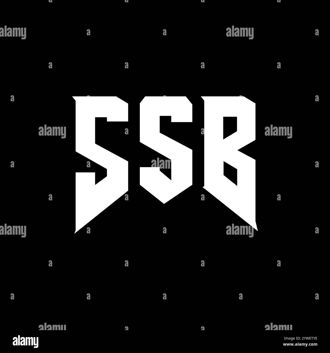 Conception de logo de lettre SSB pour la société de technologie. Combinaison de couleurs noir et blanc de conception de logo SSB. Logo SSB, vecteur SSB, conception SSB, icône SSB, SSB alph Illustration de Vecteur