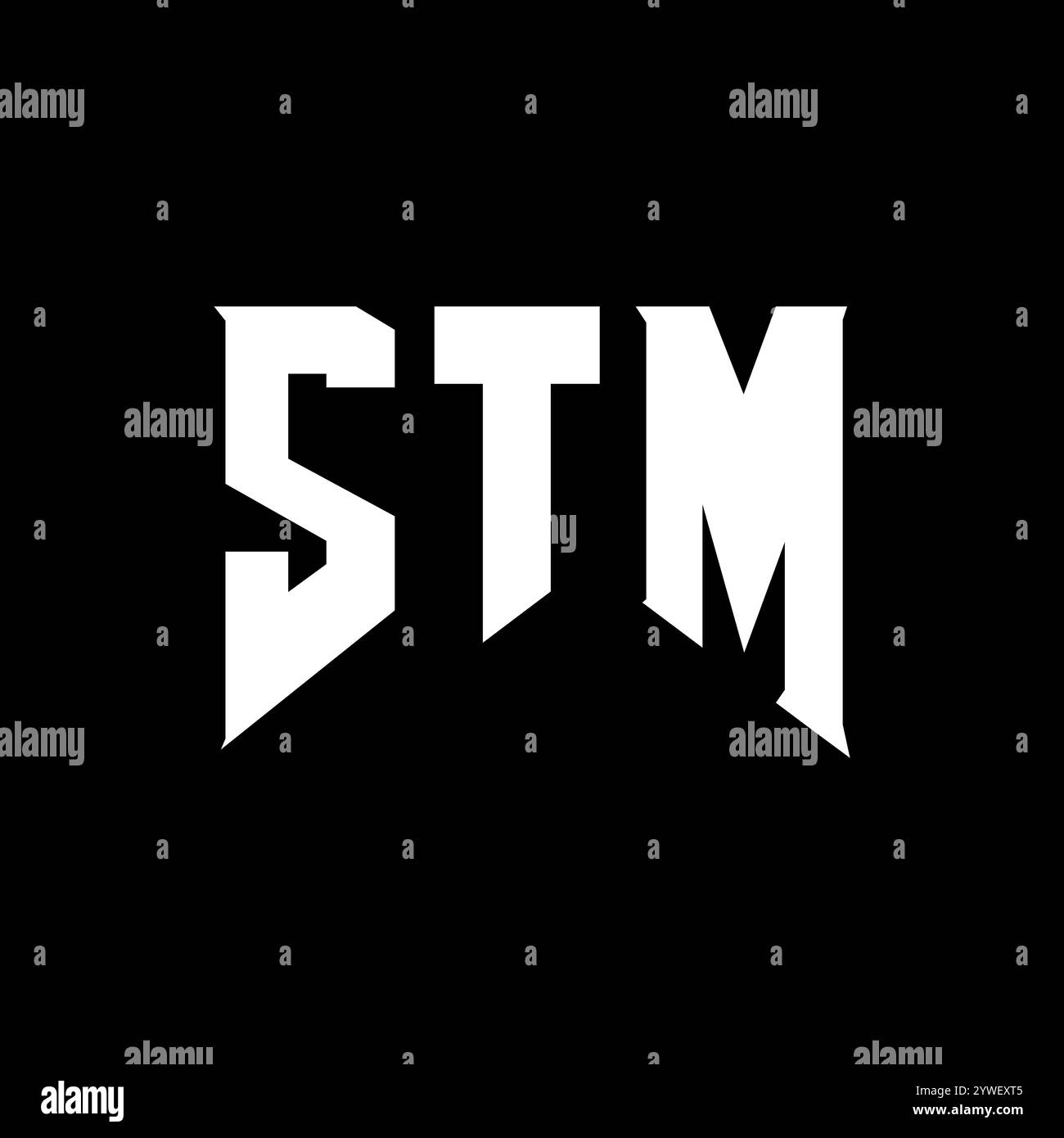 Conception de logo de lettre STM pour la société de technologie. Logo STM combinaison de couleurs noir et blanc. Logo STM, vecteur STM, design STM, icône STM, Alph STM Illustration de Vecteur