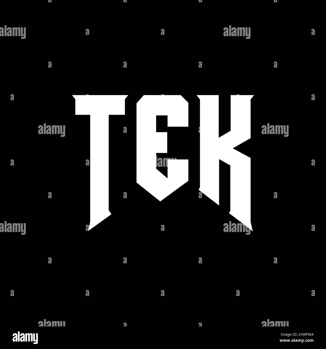 Conception de logo de lettre TEK pour la société de technologie. Combinaison de couleurs noir et blanc de conception de logo TEK. Logo TEK, vecteur TEK, design TEK, icône TEK, TEK alph Illustration de Vecteur