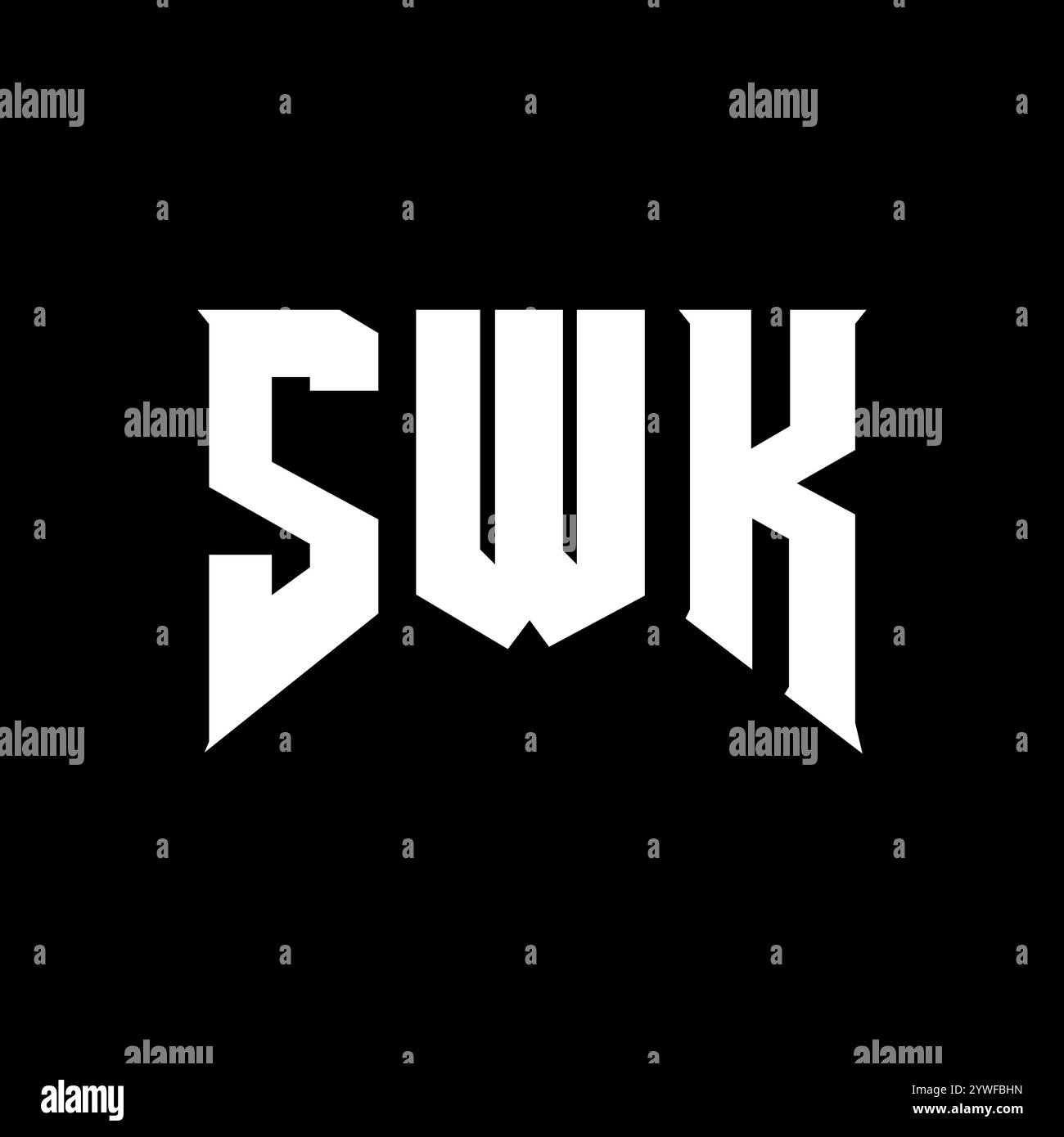 Logo lettre swk Banque d'images vectorielles - Alamy