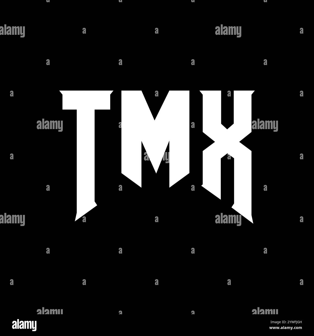 Conception de logo de lettre TMX pour la société de technologie. Logo TMX combinaison de couleurs noir et blanc. Logo TMX, vecteur TMX, design TMX, icône TMX, alph TMX Illustration de Vecteur