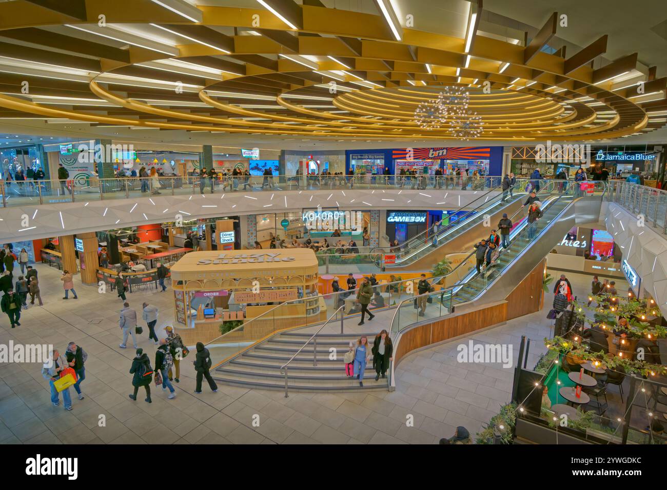 Le centre commercial Arndale dans le centre-ville de Manchester, Angleterre. ROYAUME-UNI. Banque D'Images