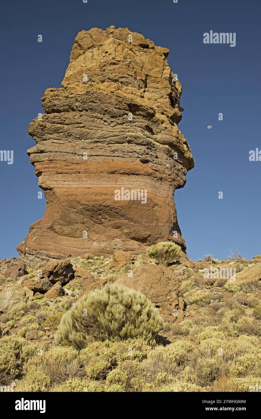 Roques de Garcia, formations rocheuses de lave, Parque Nacional de las Canadas del Teide, Parc National du Teide, site du patrimoine mondial de l'UNESCO, Tenerife, Canary I Banque D'Images