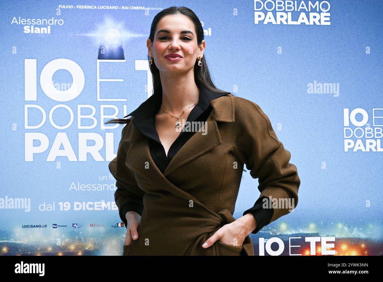 Roma, Latium. 11 décembre 2024. Francesca Chillemi lors de la photocall du film IO e te dobbiamo parlare all'Hotel le Meridien Visconti. Rome (Italie), 11 décembre 2024 crédit : massimo insabato/Alamy Live News Banque D'Images