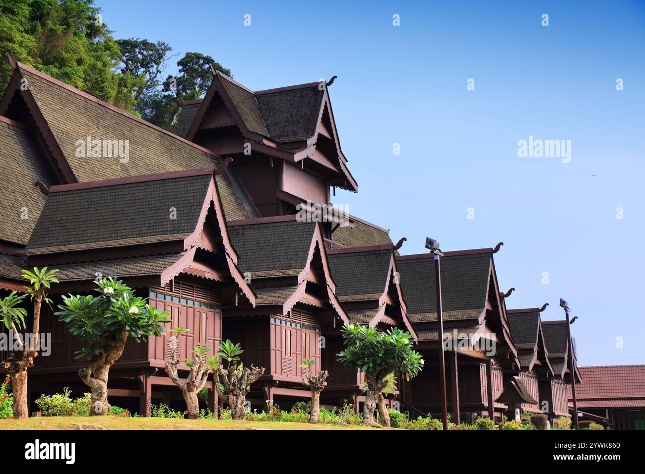 Point de repère de la ville de Malacca en Malaisie. Bâtiment du musée du palais du Sultanat de Malacca. Banque D'Images