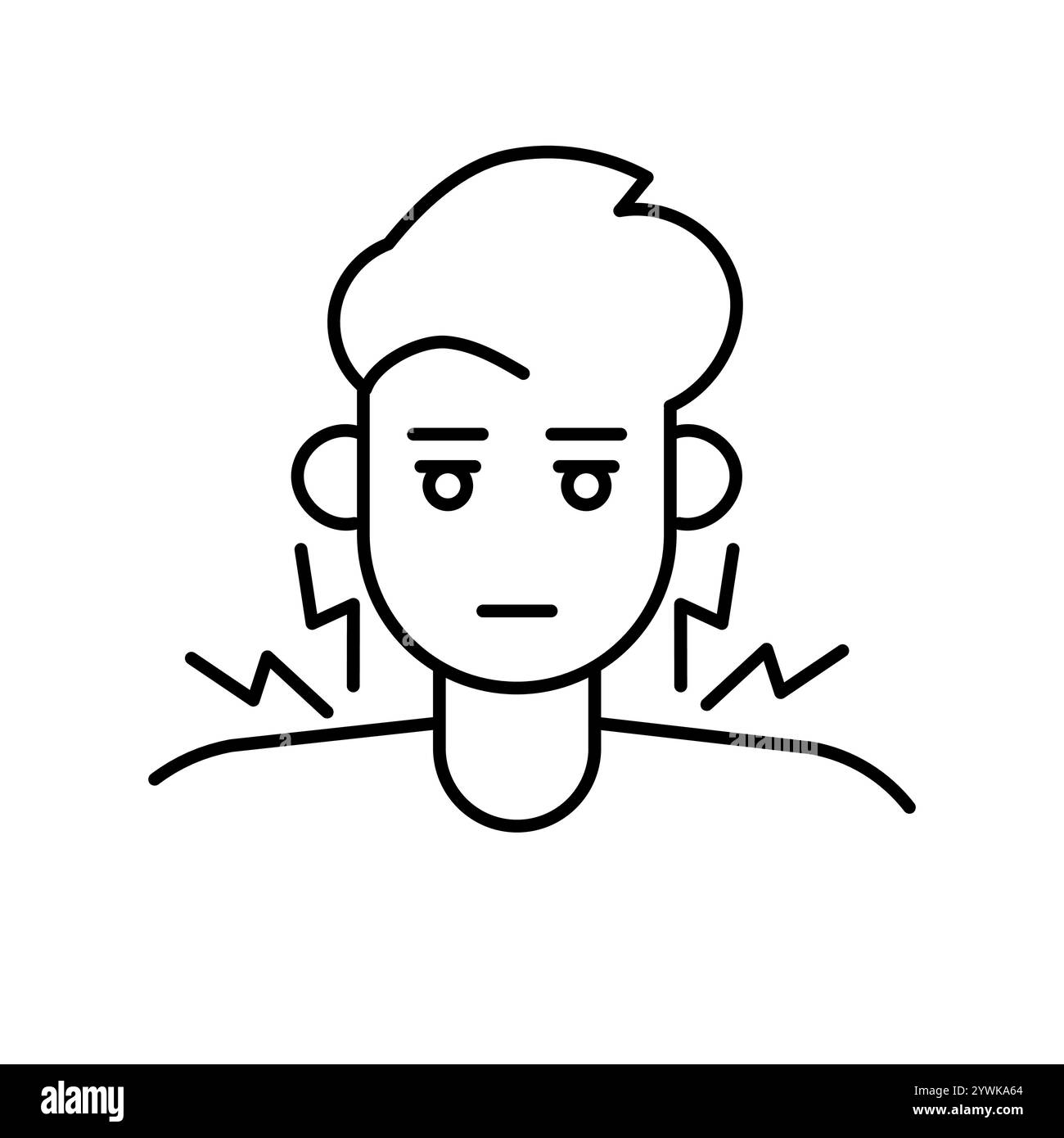 Icône de ligne de couleur de la maladie grave. Maladies auto-immunes. Elément isolé par vecteur. Contour modifiable. Illustration de Vecteur