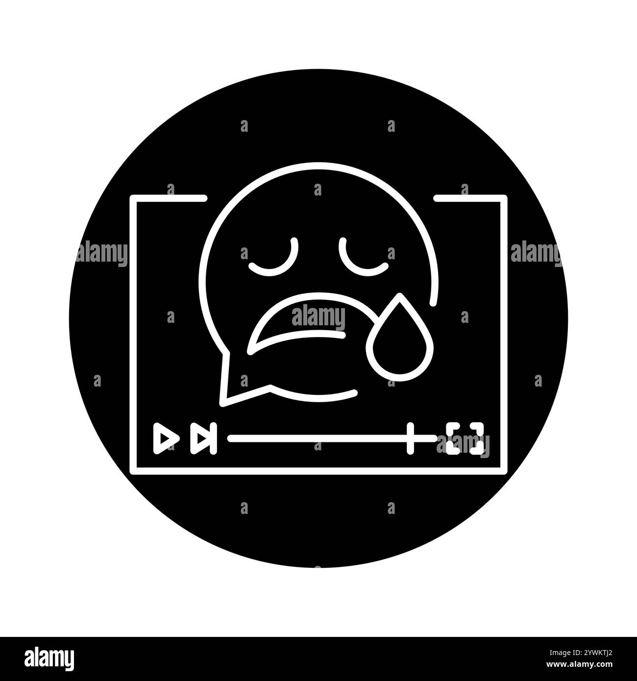 Icône noire de la ligne de genre drama. Signez pour la page Web, l'application mobile, le bouton, le logo. Bouton isolé de vecteur. Contour modifiable. Illustration de Vecteur