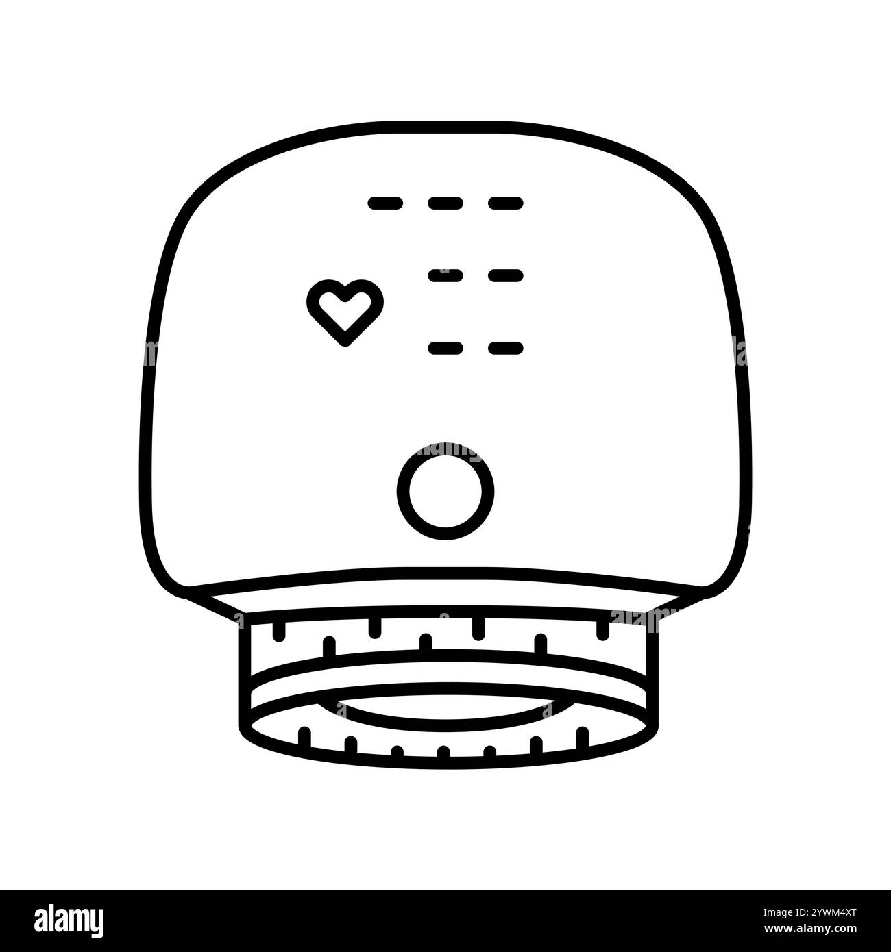 Icône noire de ligne de tonomètre automatique. Signez pour la page Web, l'application mobile, le bouton, le logo. Bouton isolé de vecteur. Contour modifiable. Illustration de Vecteur