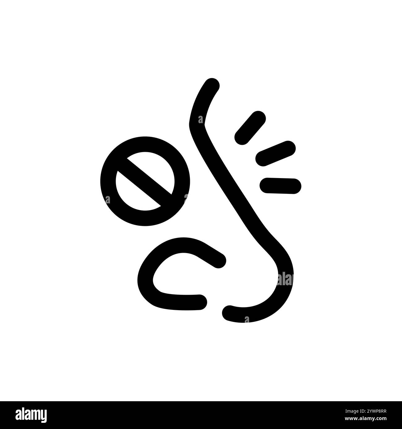 Icône noire de la ligne de décongestionnants. Médicaments pour réduire les brûlures d'estomac. Bouton isolé de vecteur. Illustration de Vecteur