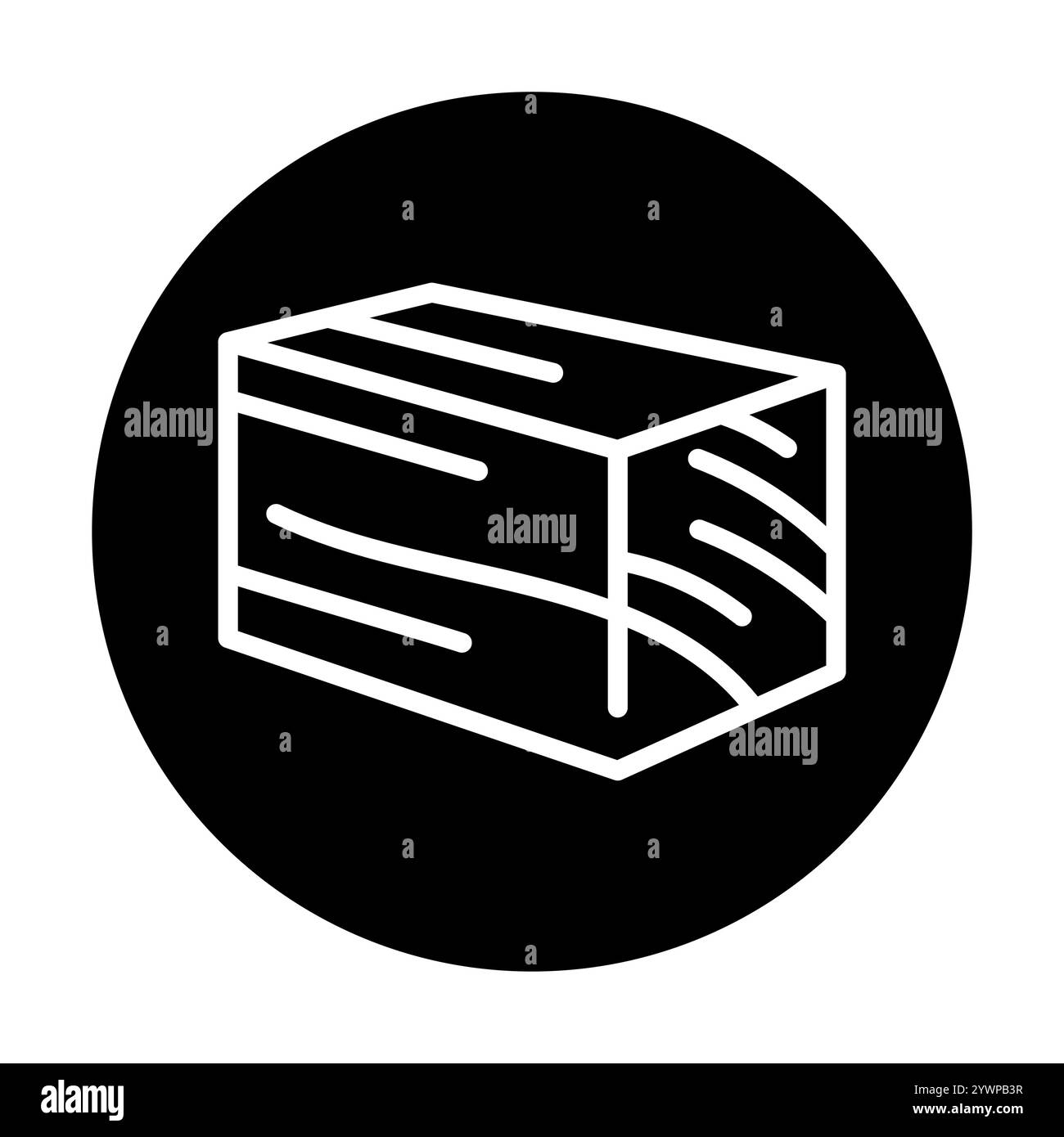 Icône noire de ligne de bois iMPREG. Signez pour la page Web, l'application mobile, le bouton, le logo. Bouton isolé de vecteur. Contour modifiable. Illustration de Vecteur