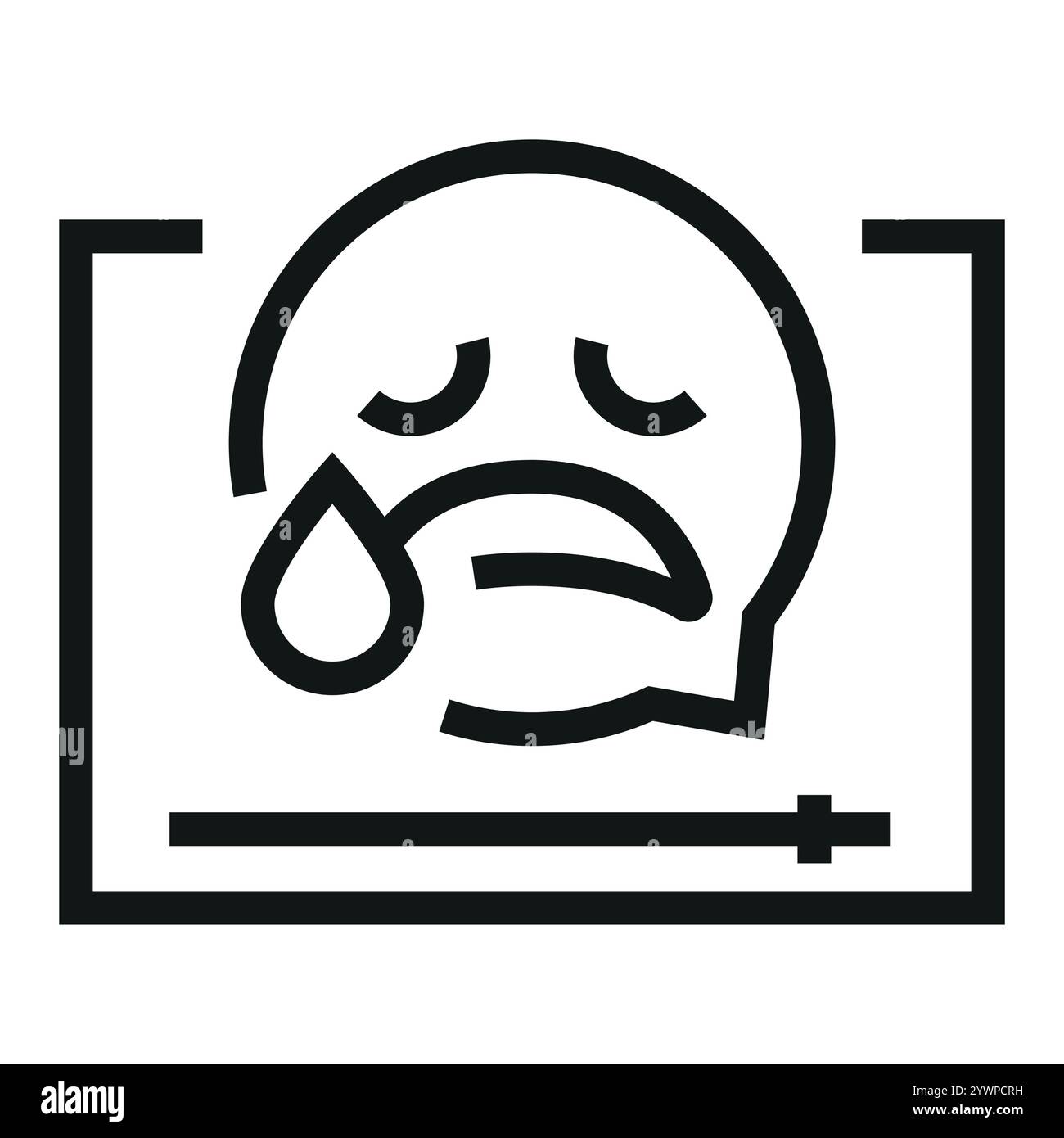 Icône noire de la ligne de genre drama. Bouton isolé de vecteur. Contour modifiable. Illustration de Vecteur