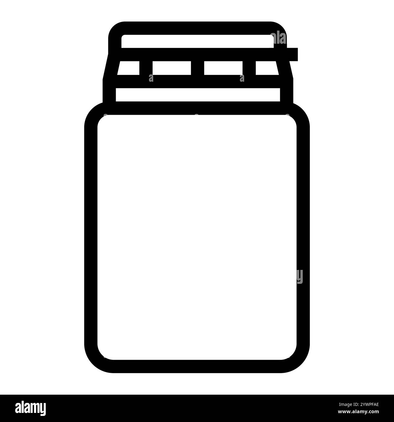Icône noire de ligne de conteneur en plastique. Bouton isolé de vecteur. Contour modifiable. Illustration de Vecteur