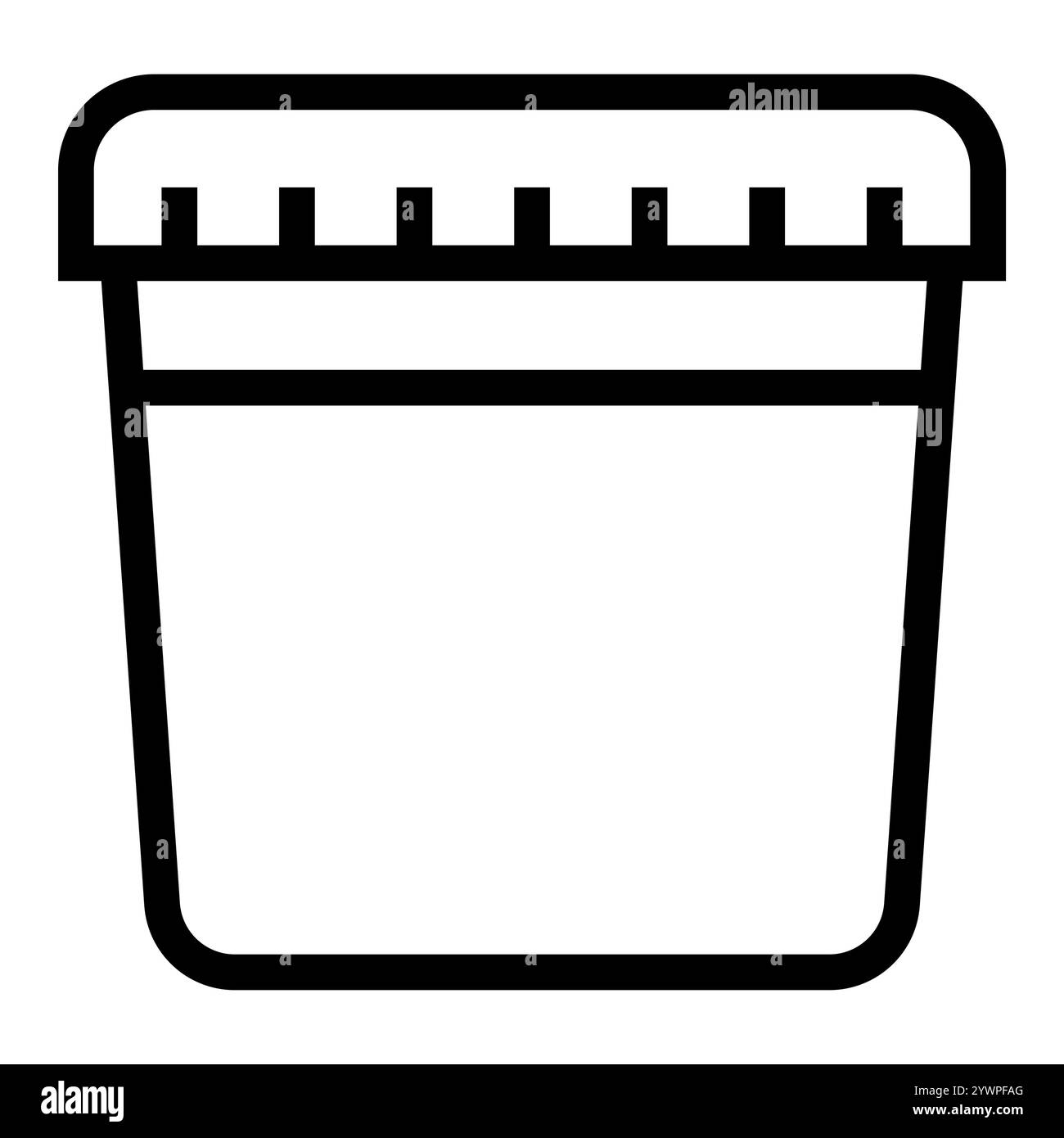 Icône noire de ligne de conteneur en plastique. Bouton isolé de vecteur. Contour modifiable. Illustration de Vecteur