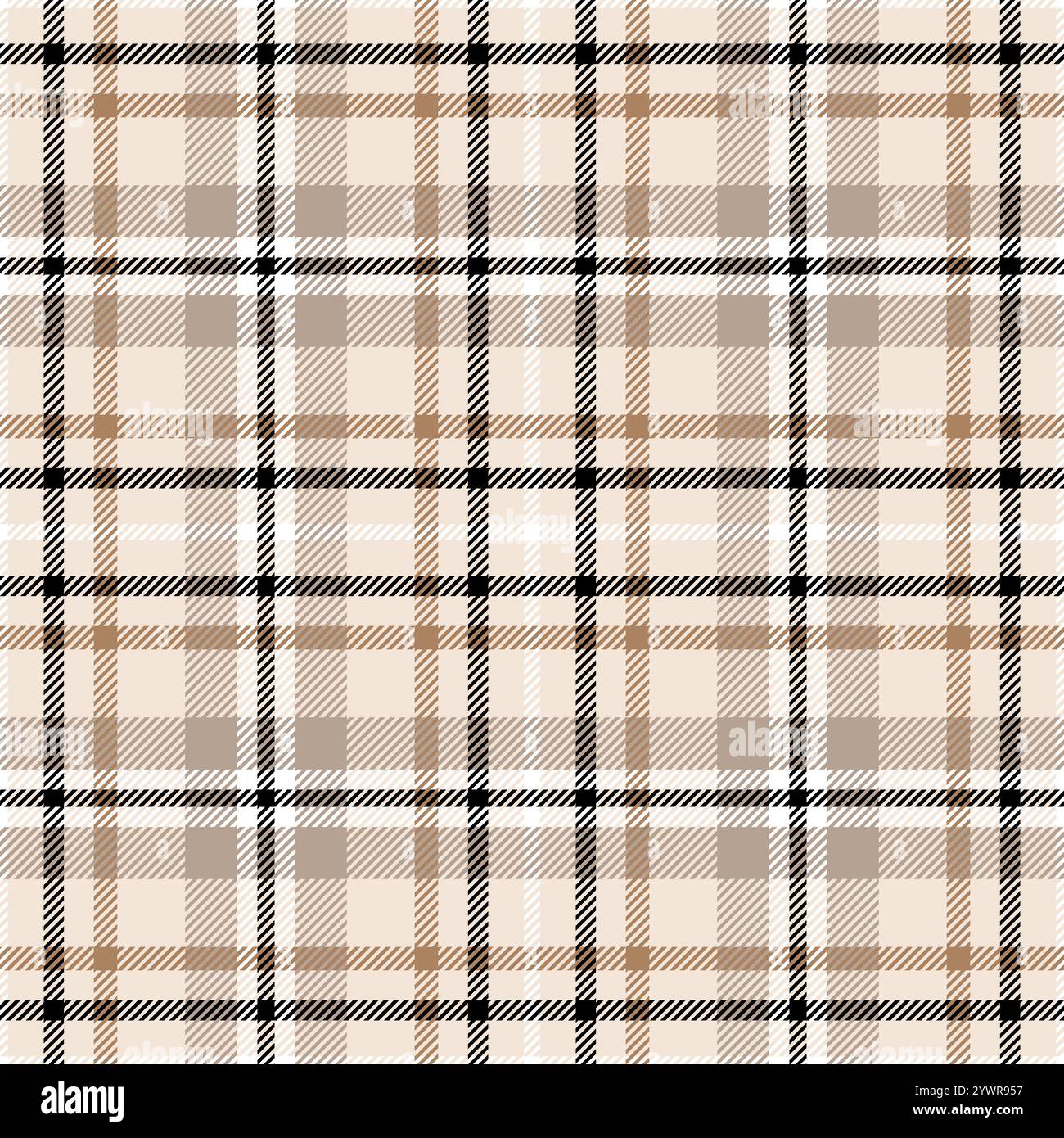 Motif écossais sans couture. Vérifier la conduite. Motif à carreaux de tartan répétés. Flanelle rayée écossaise répétée. Imprimés en tissu écossais. Treillis en sergé Vichy Illustration de Vecteur