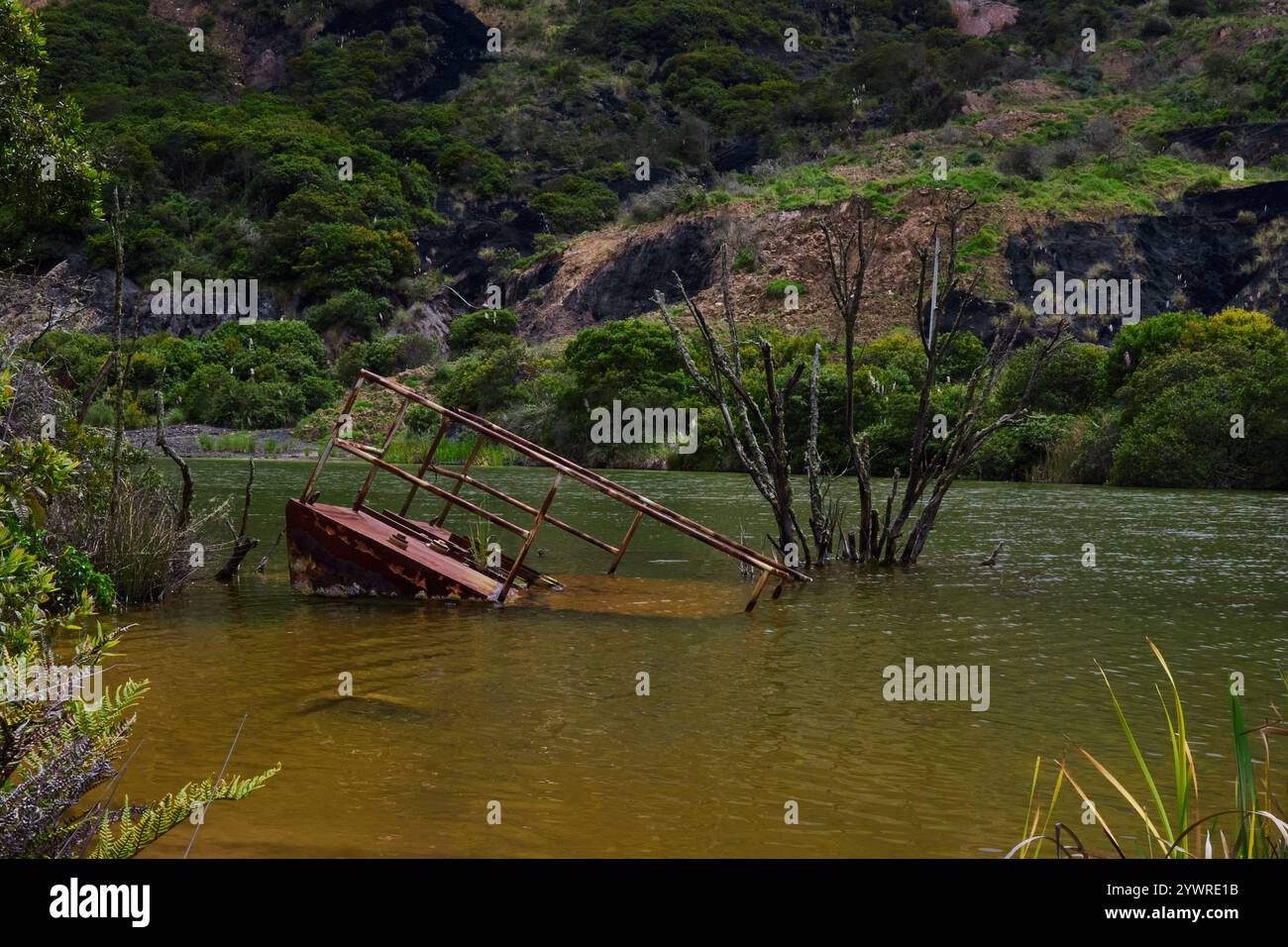 Ruines de la Sibérie, une ville abandonnée dans les Andes colombiennes. Les rues silencieuses et les bâtiments en décomposition racontent une histoire de perte, de temps et d'isolement. Banque D'Images