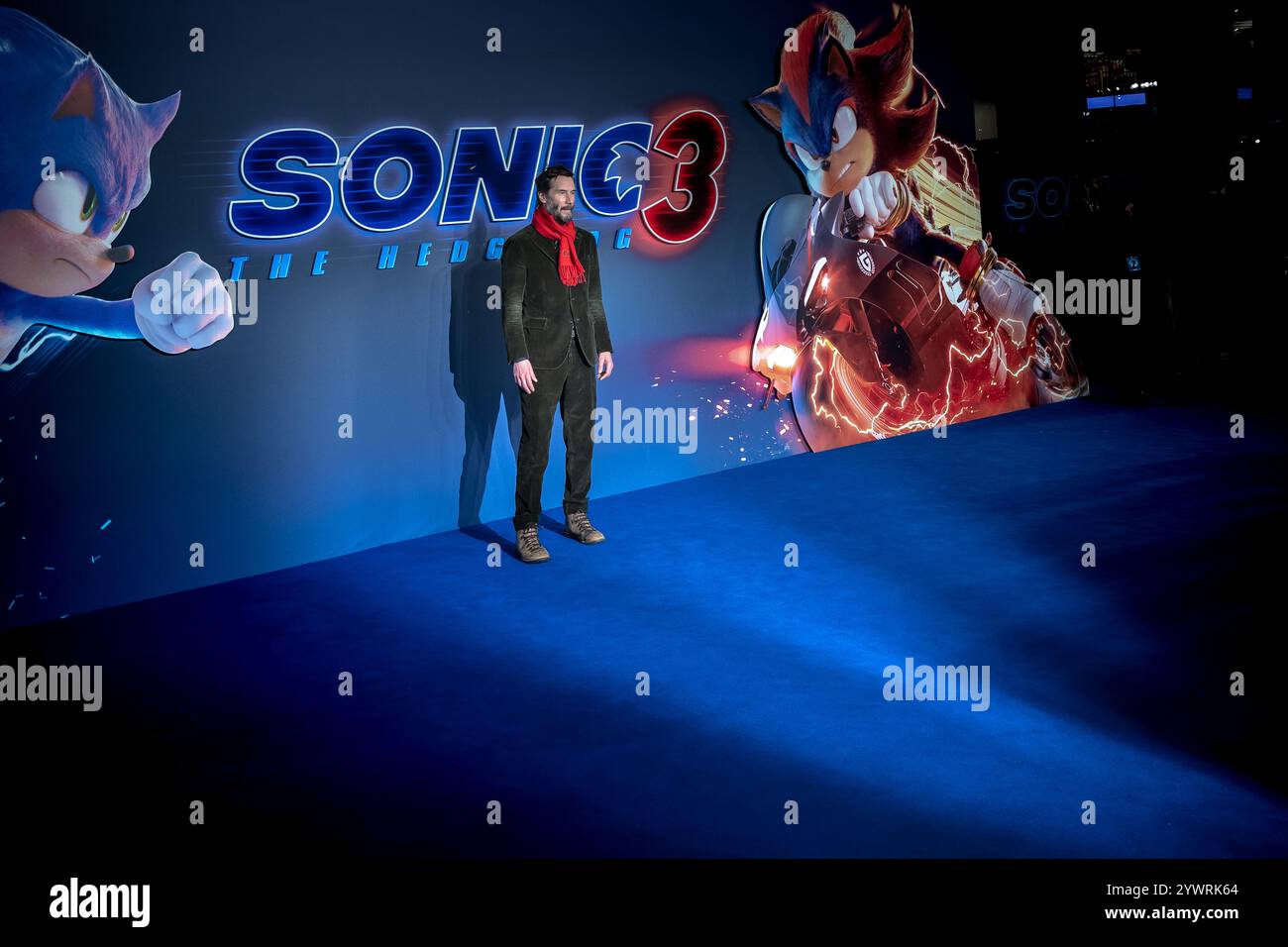 Londres, Royaume-Uni. 10 décembre 2024. Keanu Reeves assiste à la première britannique de « Sonic the Hedgehog 3 » au Cineworld Leicester Square. Crédit : Guy Corbishley/Alamy Live News Banque D'Images