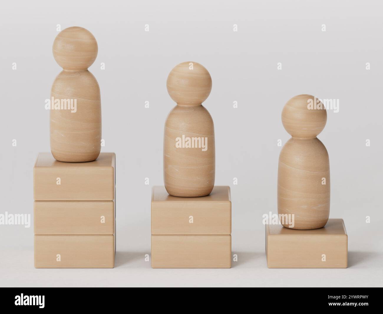 Concept de développement des ressources humaines, DRH, évaluation, évaluation du rendement, compétence, formation, succès, Expert, leadership, humain en bois au-dessus de woode Banque D'Images