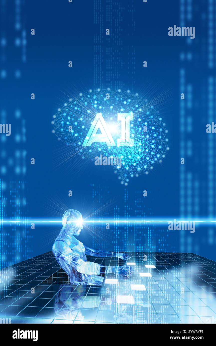 IA, intelligence artificielle, apprentissage profond, reconnaissance d'image, ville intelligente, 5G. Banque D'Images