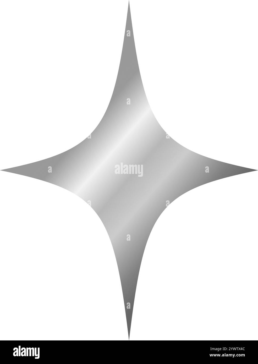 Étoile argentée brillante emoji.3d style gris icône d'étoile métallique, symbole de plate-forme de médias sociaux scintillant sur fond transparent. Illustration vectorielle EPS 10 Illustration de Vecteur