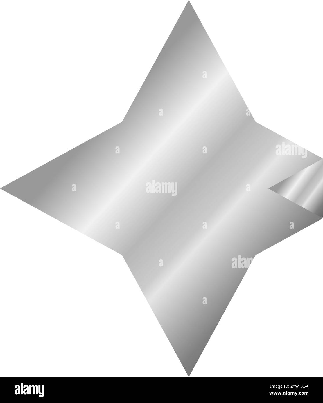 Étoile argentée brillante emoji.3d style gris icône d'étoile métallique, symbole de plate-forme de médias sociaux scintillant sur fond transparent. Illustration vectorielle EPS 10 Illustration de Vecteur