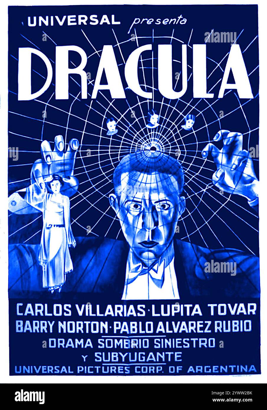 Affiche de sortie en salle pour le film en langue espagnole Dracula de 1931, une adaptation du roman de Bram Stoker de 1897. Banque D'Images