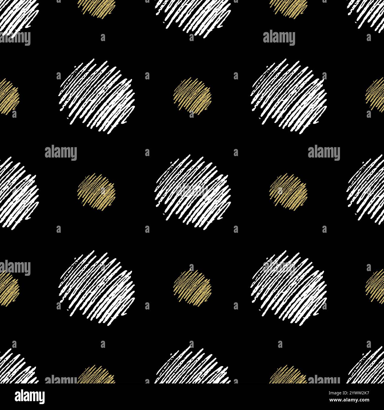 Motif sans couture avec cercle de frottis dessiné à la main. Texture grunge abstraite. Illustration vectorielle Illustration de Vecteur