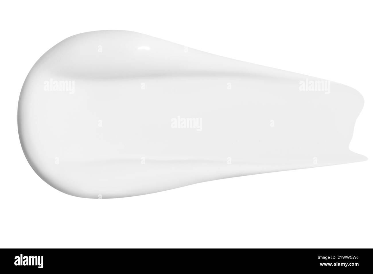 Frottis de crème blanche sur un fond vide. Produit de soin de la peau, texture lisse et douce. Banque D'Images