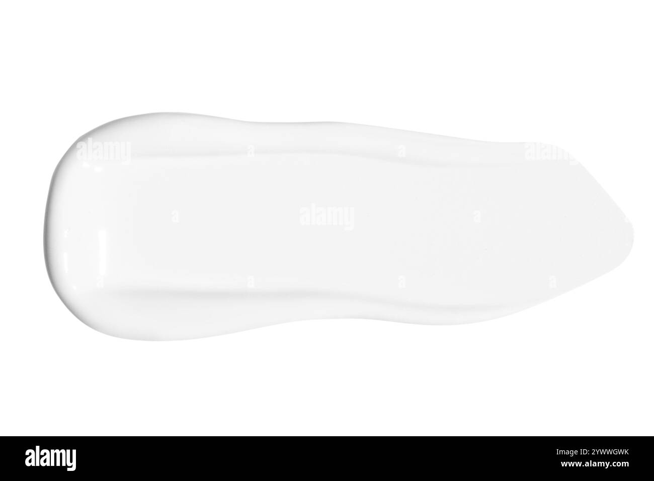 Frottis de crème blanche sur un fond vide. Produit de soin de la peau, texture lisse et douce. Banque D'Images