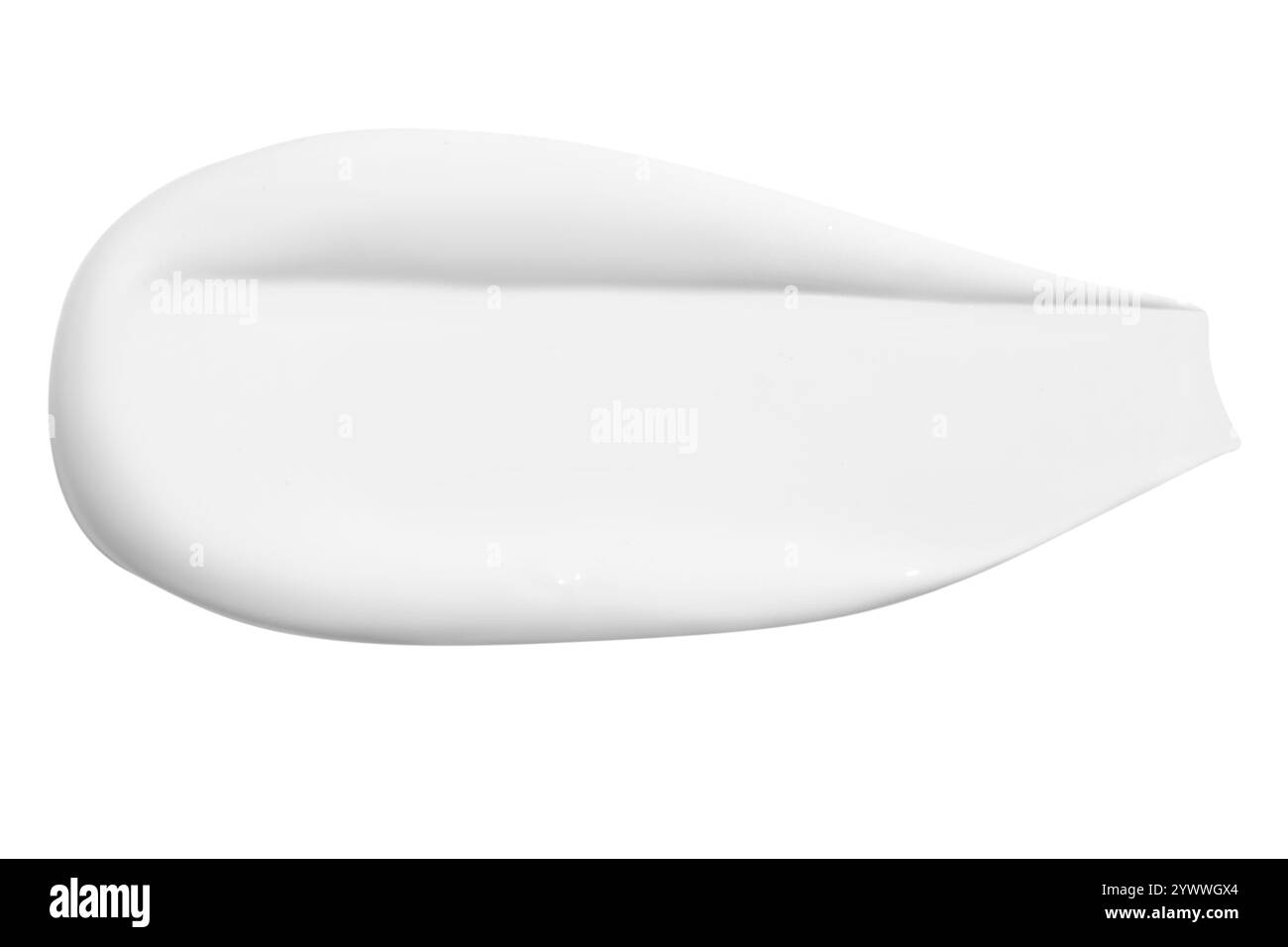 Frottis de crème blanche sur un fond vide. Produit de soin de la peau, texture lisse et douce. Banque D'Images