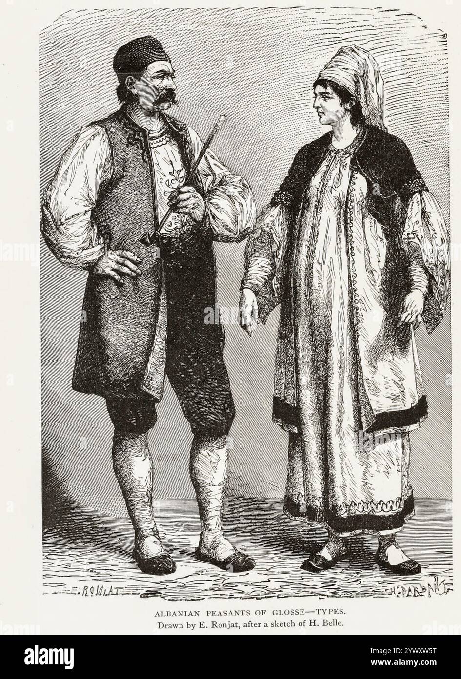 PAYSANS ALBANAIS DE Glasse dessinés par E. Ronjat DES ARYENS OCCIDENTAUX / les Grecs du volume 3 de l'histoire universelle de Ridpath : un compte rendu de l'origine, de la condition primitive et du développement ethnique des grandes races de l'humanité, et des principaux événements dans l'évolution et le progrès de la vie civilisée entre les hommes et les Nations, à partir de sources récentes et authentiques avec une enquête préliminaire sur le temps, le lieu et la manière du commencement par Ridpath, John Clark, 1840-1900 publié en 1897 Banque D'Images