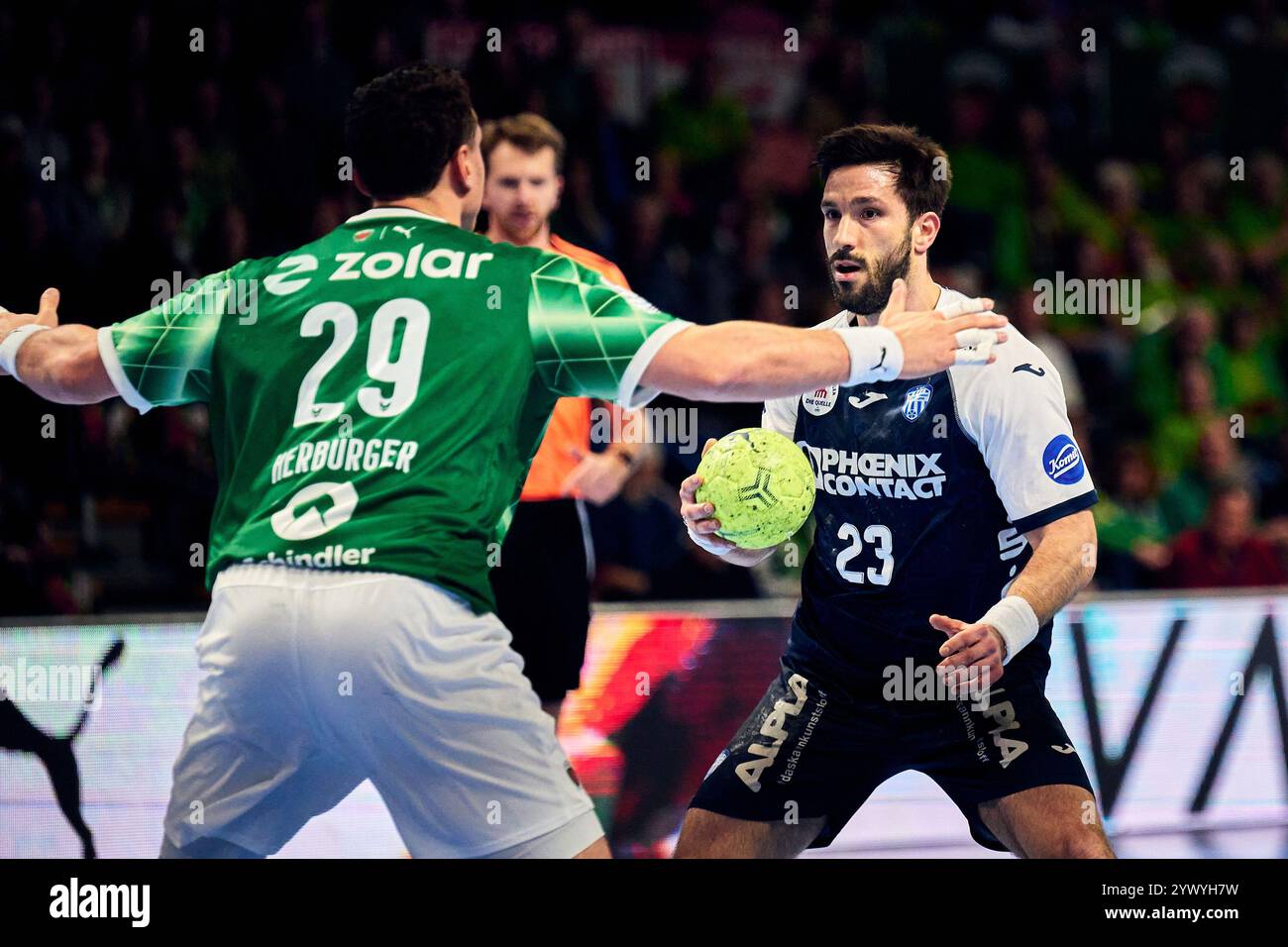 Tim Suton (TBV Lemgo Lippe, #23), GER, Fuechse Berlin v. TBV Lemgo Lippe, 1.Bundesliga, Daikin HBL, Herren, 14. Spieltag, saison 2024/2025, 12.12.2024 Foto : Eibner-Pressefoto/ Claudius Rauch Banque D'Images