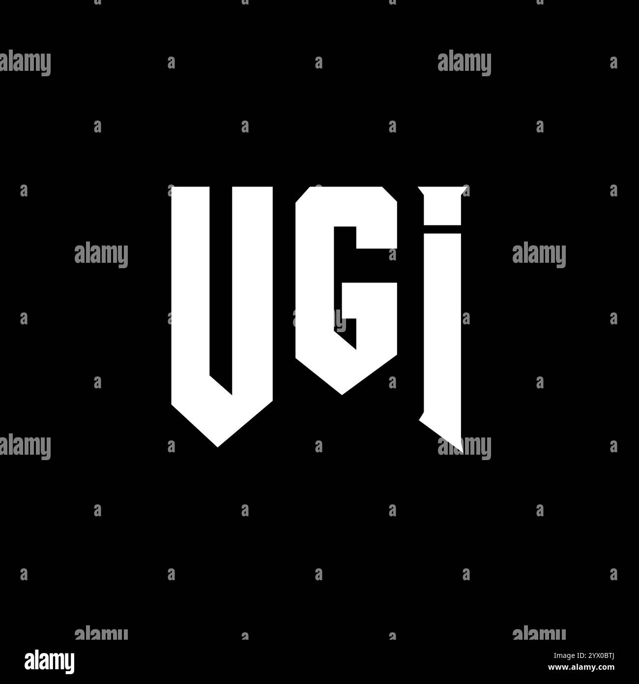Conception de logo de lettre UGI pour la société de technologie. Combinaison de couleurs noir et blanc de conception de logo UGI. Logo UGI, vecteur UGI, design UGI, icône UGI, alph UGI Illustration de Vecteur