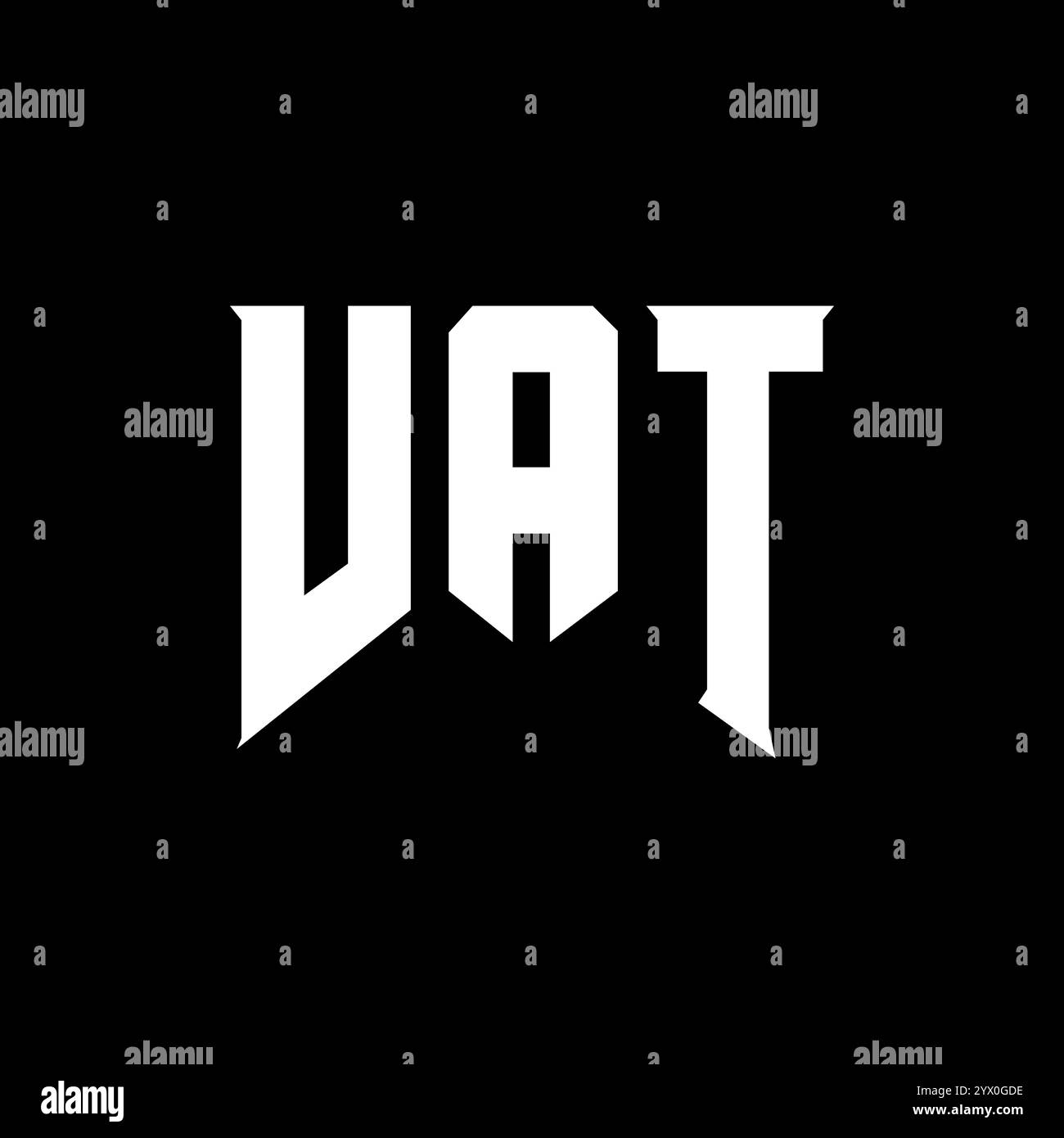 Conception de logo de lettre de TVA pour la société de technologie. Combinaison de couleurs noir et blanc de conception de logo TVA. Logo TVA, vecteur TVA, conception TVA, icône TVA, alph TVA Illustration de Vecteur