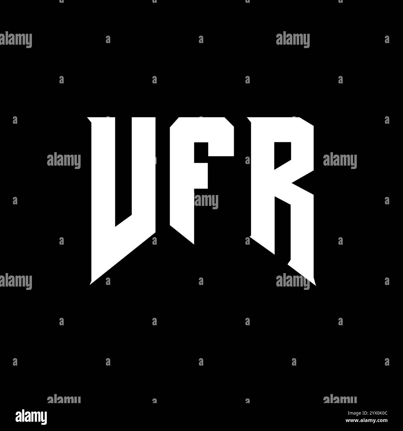Conception de logo de lettre VFR pour la société de technologie. Combinaison de couleurs noir et blanc de conception de logo VFR. Logo VFR, vecteur VFR, conception VFR, icône VFR, VFR alph Illustration de Vecteur