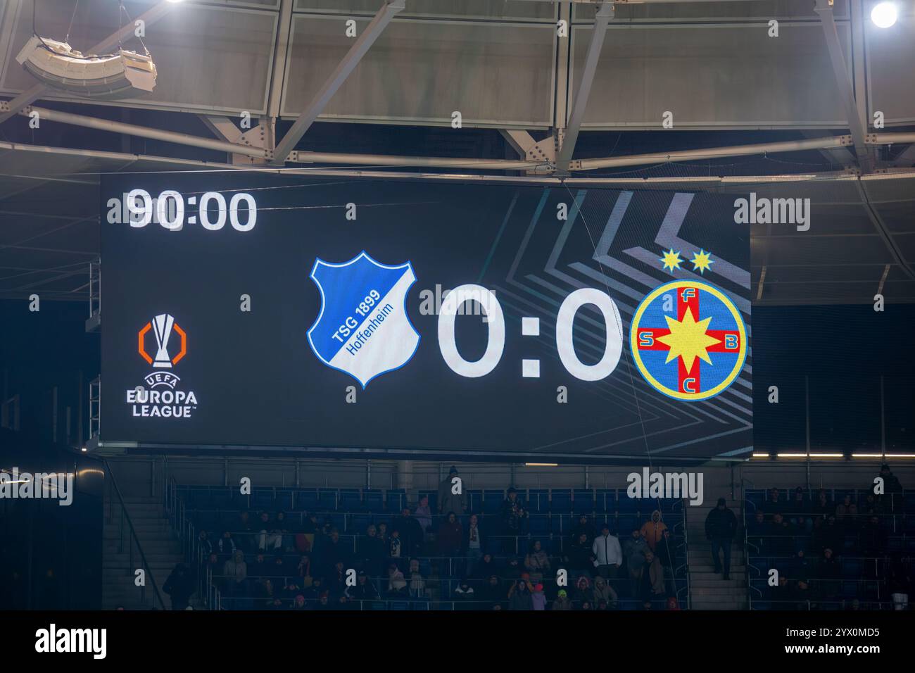 Fußball UEFA Europa League, saison 2024/25, 6. Spieltag : TSG Hoffenheim gegen Steaua Bucarest Banque D'Images