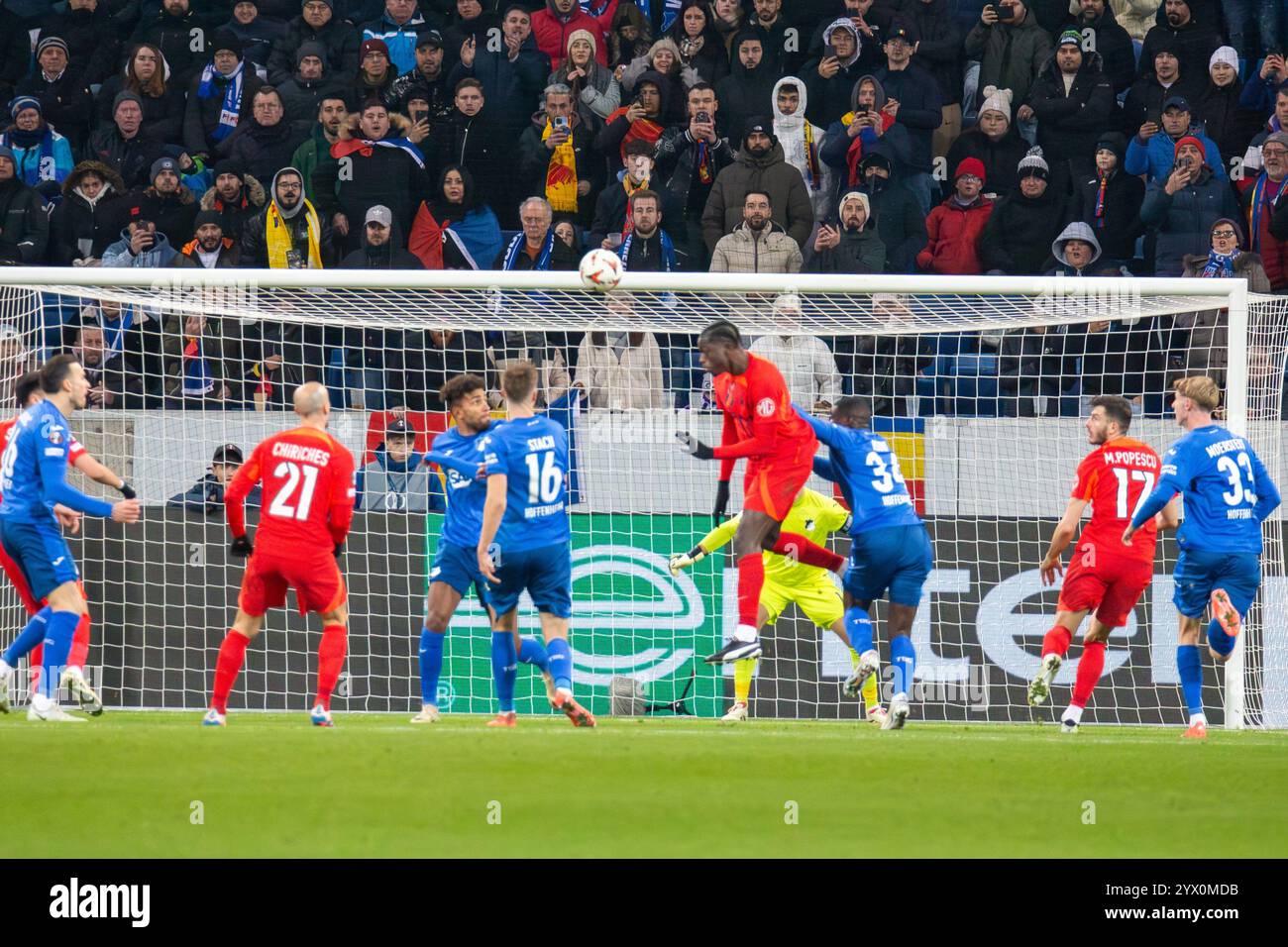 Fußball UEFA Europa League, saison 2024/25, 6. Spieltag : TSG Hoffenheim gegen Steaua Bucarest Banque D'Images