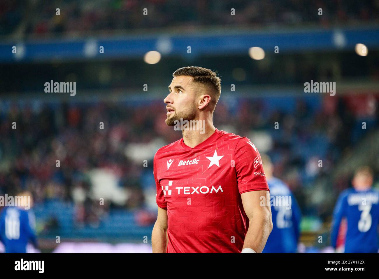 Cracovie, Pologne, 12 décembre 2024, Un match de football dans la première Ligue polonaise Journée 7 entre Wisla Cracovie et Miedz Legnica, OP : Lukasz Zwolinski schodzi z boiska Banque D'Images