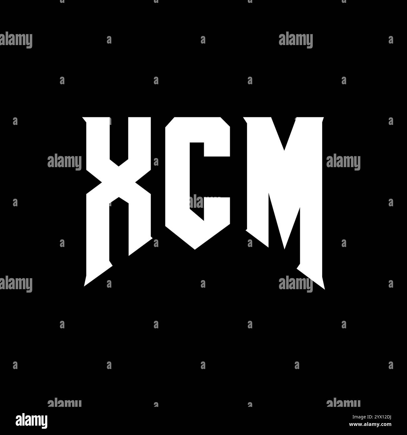 Conception de logo de lettre XCM pour la société de technologie. Combinaison de couleurs noir et blanc de conception de logo XCM. Logo XCM, vecteur XCM, conception XCM, icône XCM, alph XCM Illustration de Vecteur