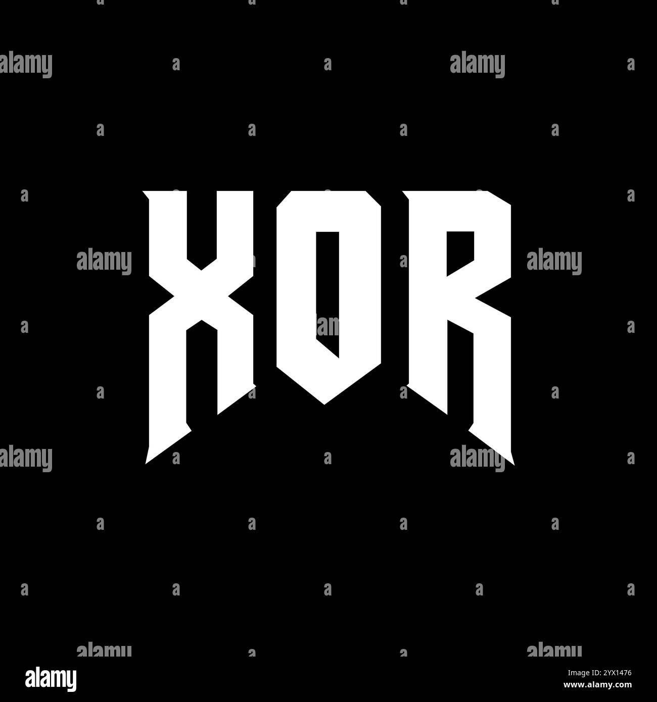 Conception de logo de lettre XOR pour la société de technologie. Logo ...