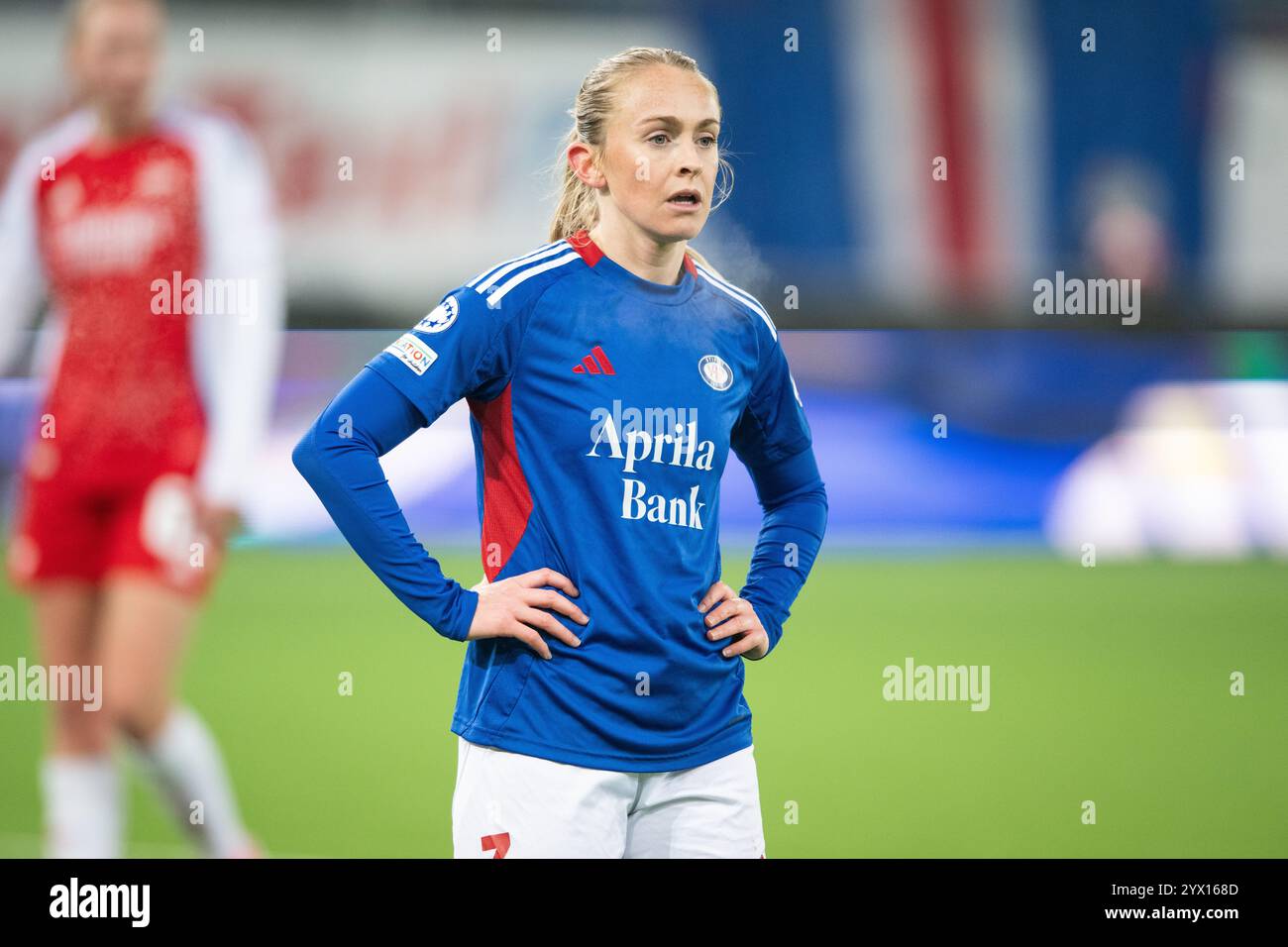 Oslo, Norvège. 12 décembre 2024. Michaela Kovacs (3) de Vaalerenga vue lors du match de l'UEFA Women's Champions League entre Vaalerenga et Arsenal à Intility Arena à Oslo. Crédit : Gonzales photo/Alamy Live News Banque D'Images