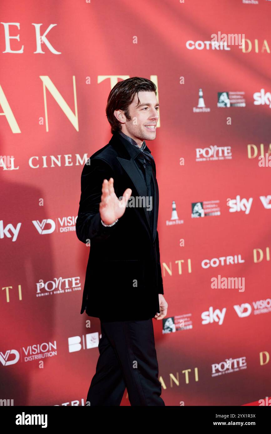 ROME, ITALIE - 12 DÉCEMBRE : Edoardo Purgatori assiste à la première de Diamanti au Space Cinema Moderno le 12 décembre 2024 à Rome, Italie. (Photo de G Banque D'Images