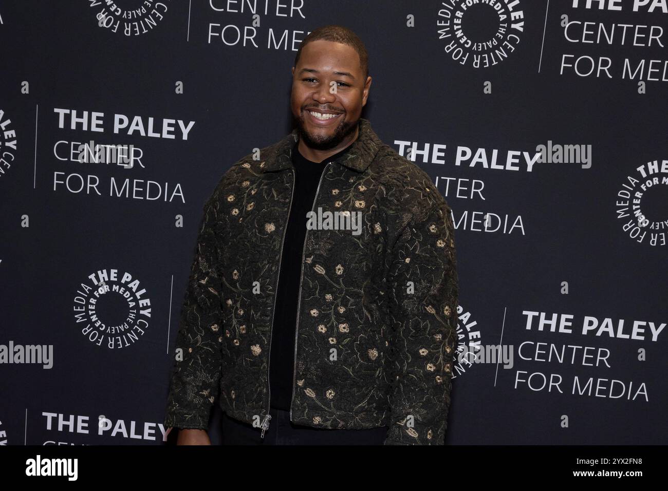 Beverly Hills, États-Unis. 12 décembre 2024. Luke Tennie assiste aux arrivées du dernier programme PaleyLive du Paley Center for Media "UNE SOIRÉE AVEC RÉTRÉCISSEMENT" pour célébrer la deuxième saison de la série Apple TV au Writers Guild Theater à Beverly Hills, CA, le 12 décembre 2024. (Photo de Corine Solberg/Sipa USA) crédit : Sipa USA/Alamy Live News Banque D'Images