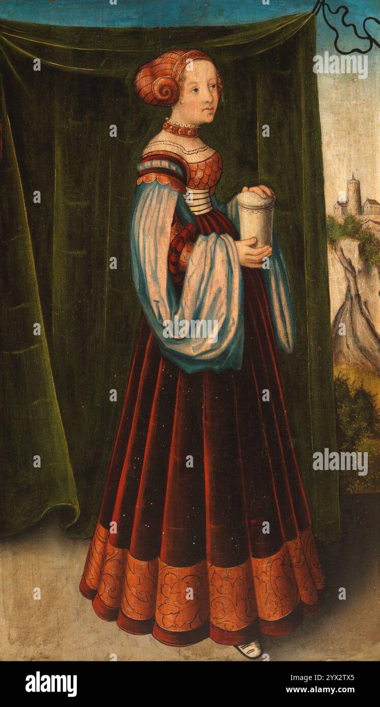 Werkstatt von Lucas Cranach (I) - Die Heilige Maria Magdalena (Kunsthalle Karlsruhe). Banque D'Images